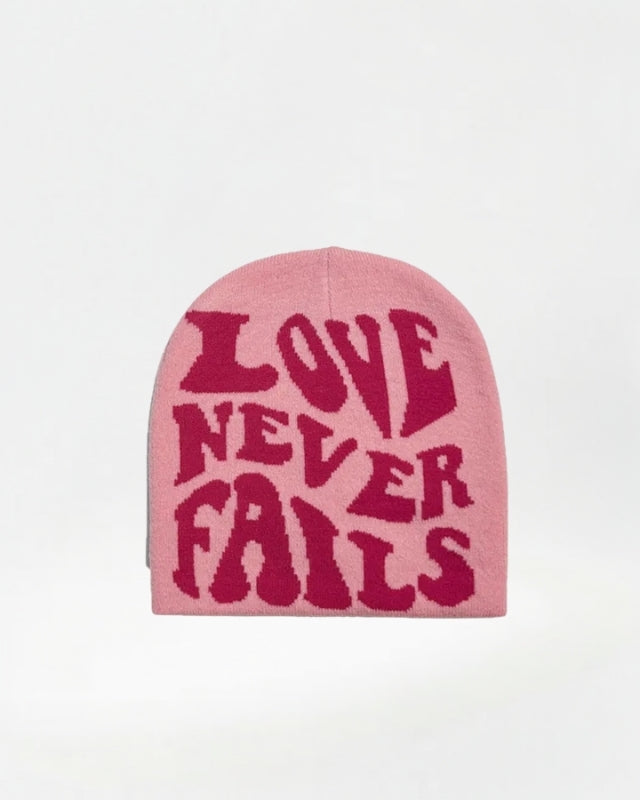 Beanie with “Love Never Fails” embroidery | ITALIVIO