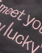 Oversized beanie with embroidered letters | ITALIVIO