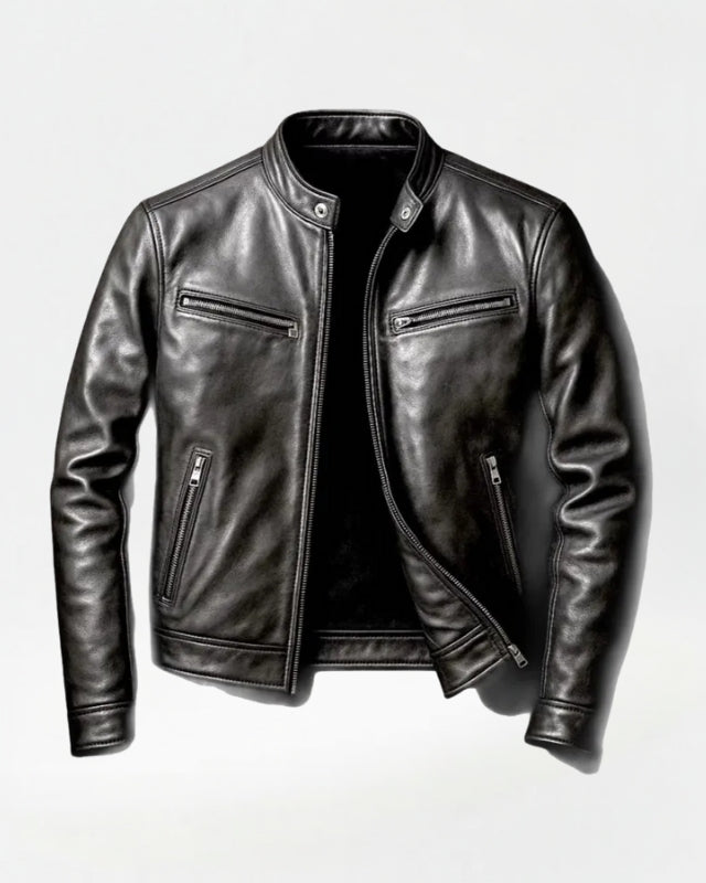 Obsidian Leather Motorcycle Jacket | ITALIVIO