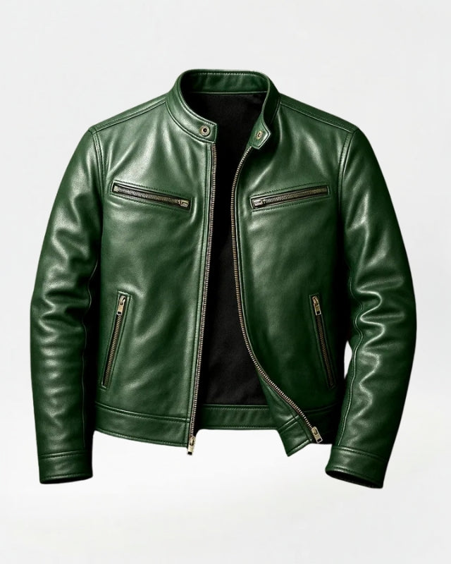 Obsidian Leather Motorcycle Jacket | ITALIVIO