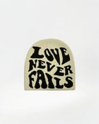 Beanie with “Love Never Fails” embroidery | ITALIVIO