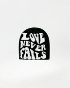 Beanie with “Love Never Fails” embroidery | ITALIVIO