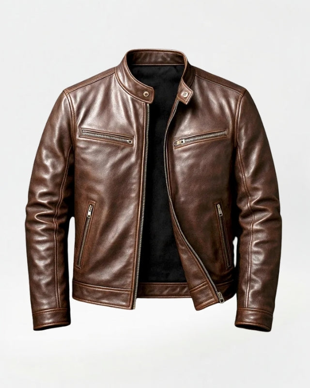 Obsidian Leather Motorcycle Jacket | ITALIVIO
