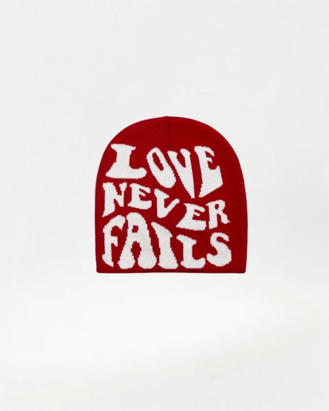 Beanie with “Love Never Fails” embroidery | ITALIVIO