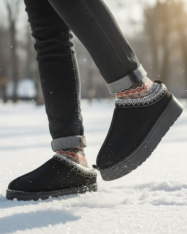 YUKI - Fur-Lined Slipper Boots for Home & Snow