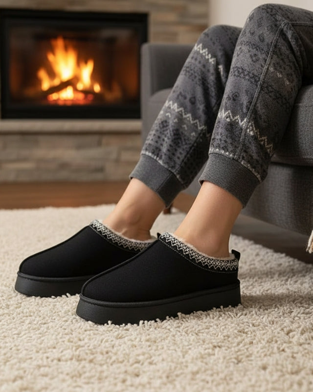 YUKI - Fur-Lined Slipper Boots for Home & Snow