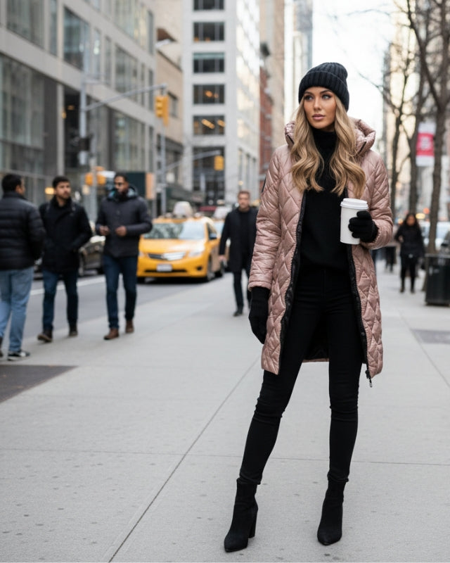 Ember Long Lightweight Warm Hooded Jacket | ITALIVIO