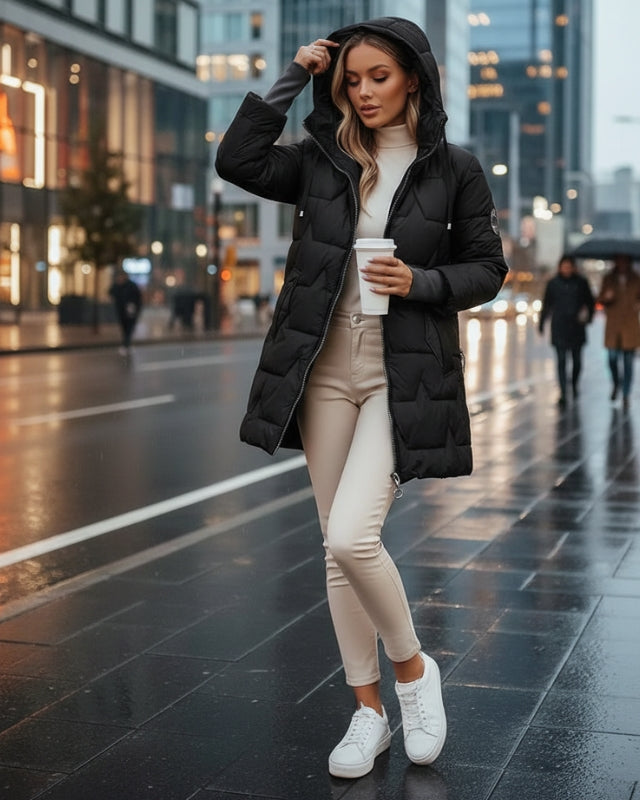 Sienna Quilted Hooded Coat 750g | ITALIVIO