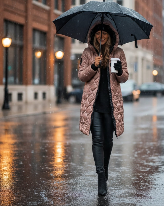 Ember Long Lightweight Warm Hooded Jacket | ITALIVIO