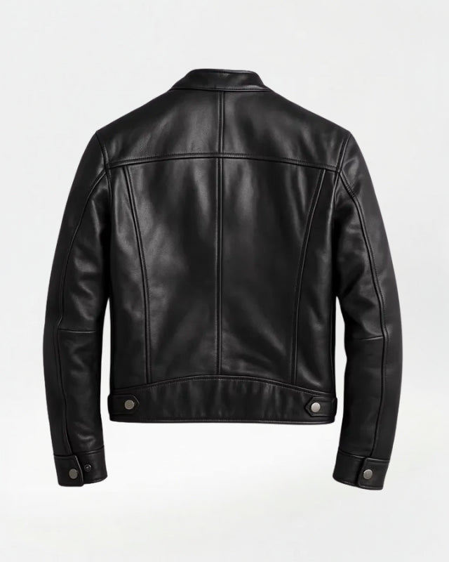 Obsidian Leather Motorcycle Jacket | ITALIVIO